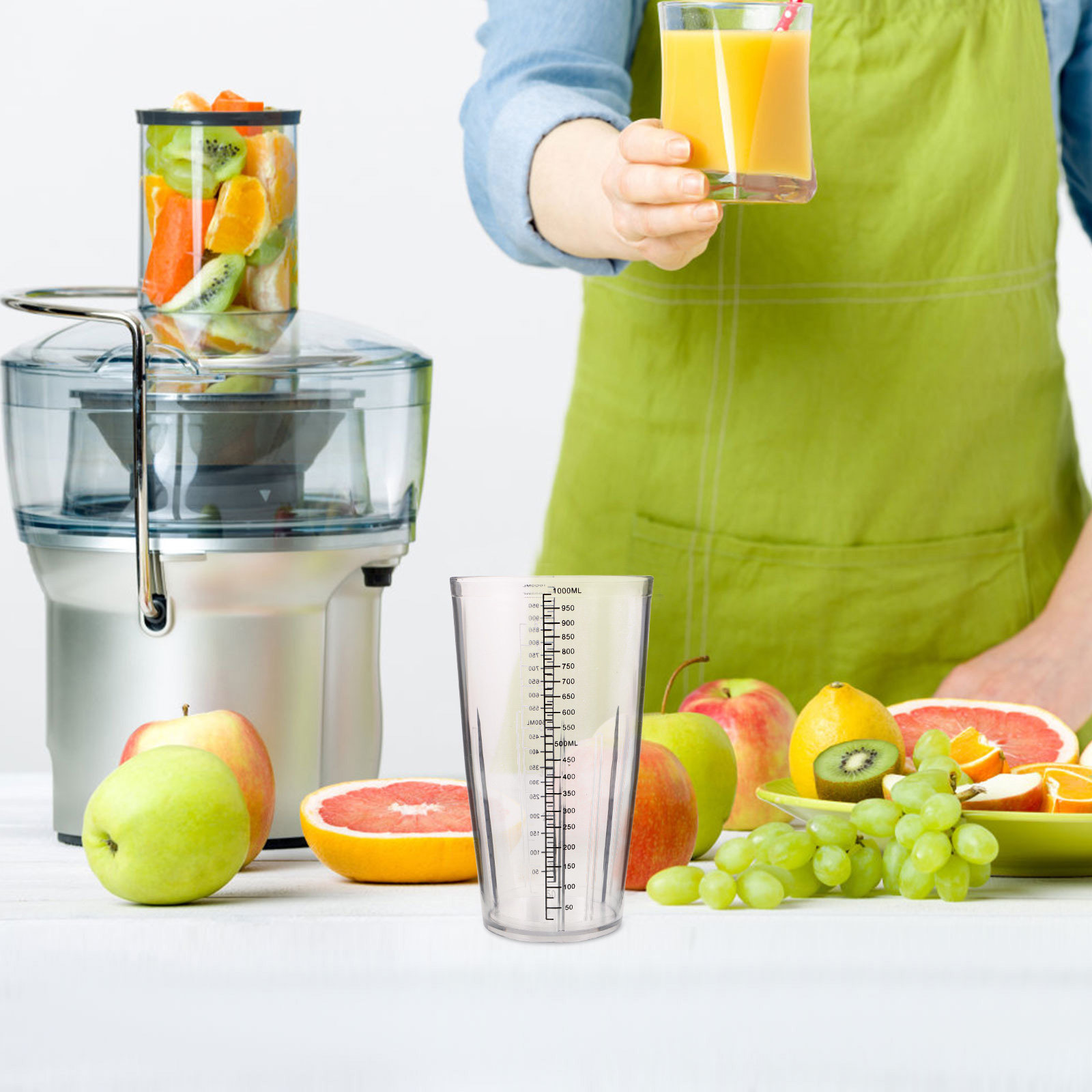 Bar Blender Mixing - Plastic Blender Cup Replacement 1000Ml Graduated