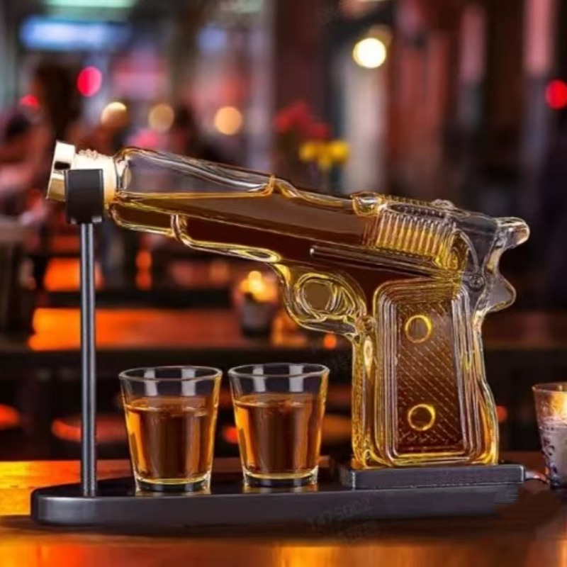 Sandhawk Glass Pistol Decanter - Cold Drink Dispenser ulasan dan harga
