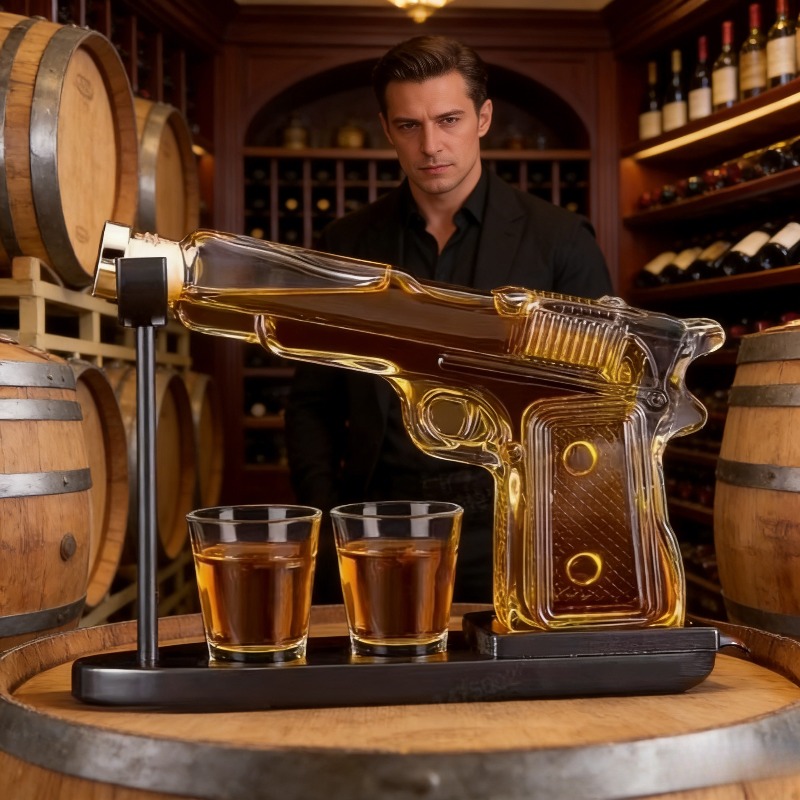 Sandhawk Glass Pistol Decanter - Cold Drink Dispenser ulasan dan harga