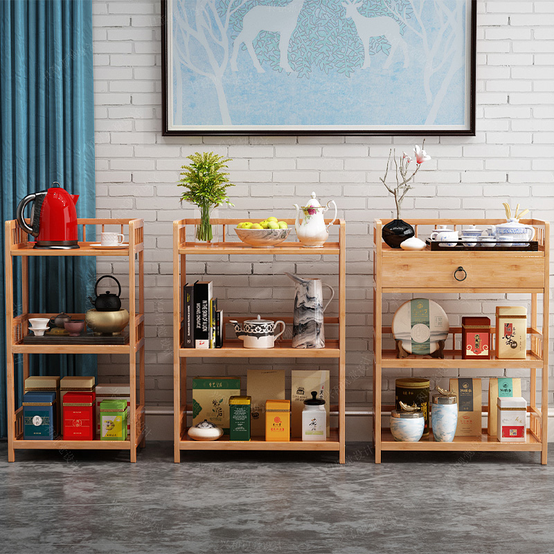 Bamboo and wood shelves, movab - Commercial Kitchen Ceiling ulasan dan harga
