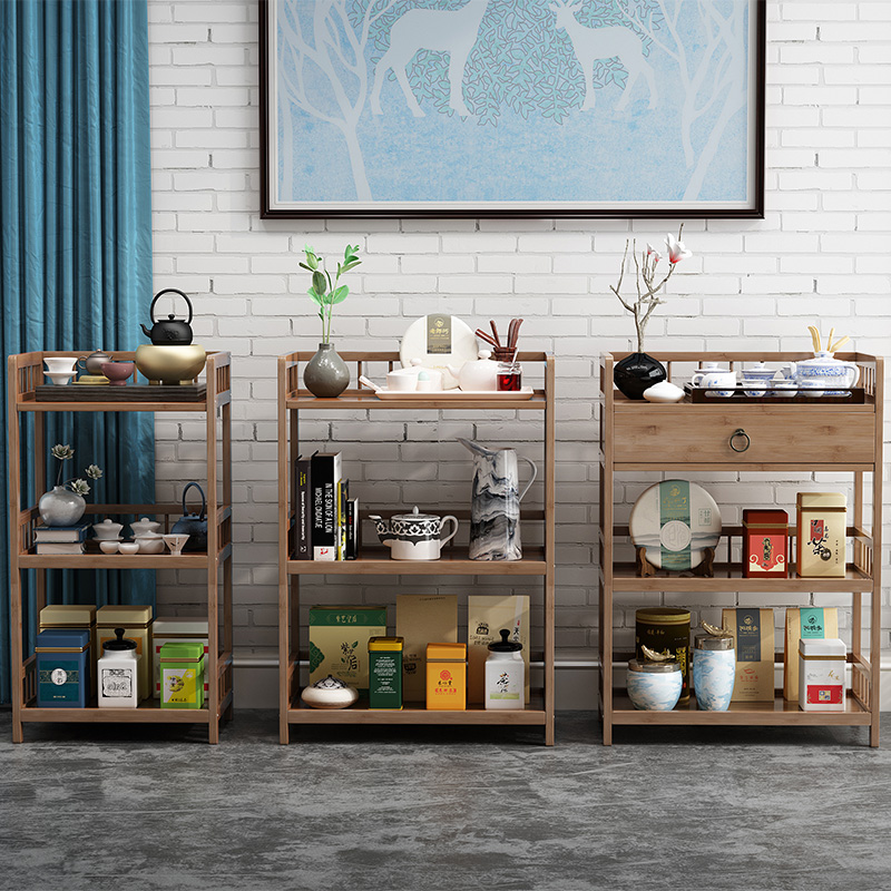 Bamboo and wood shelves, movab - Commercial Kitchen Ceiling ulasan dan harga