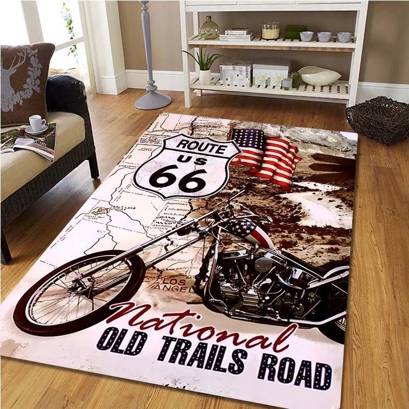 Route 66 Motorcycle Vintage Ca - Commercial Kitchen Non Slip Flooring ulasan dan harga