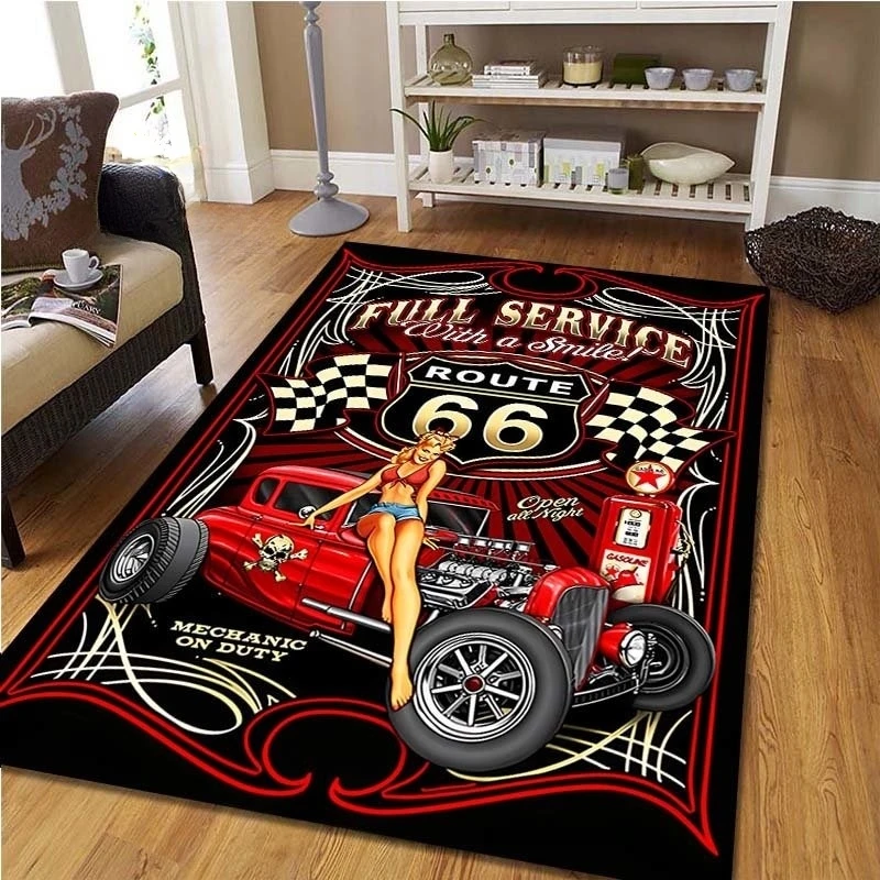 Route 66 Motorcycle Vintage Ca - Commercial Kitchen Non Slip Flooring ulasan dan harga