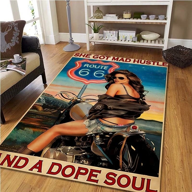 Route 66 Motorcycle Vintage Ca - Commercial Kitchen Non Slip Flooring ulasan dan harga
