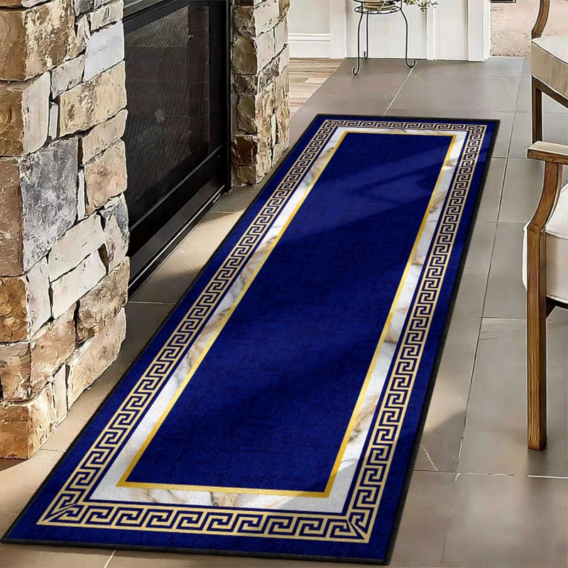 Abstract Art Runner Rug Blue Y - Commercial Kitchen Non Slip Flooring ulasan dan harga
