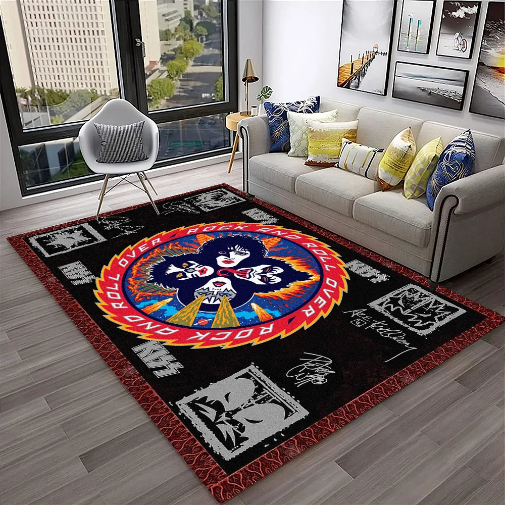 Retro KISS Rock Band Carpet Ru - Commercial Kitchen Non Slip Flooring ulasan dan harga