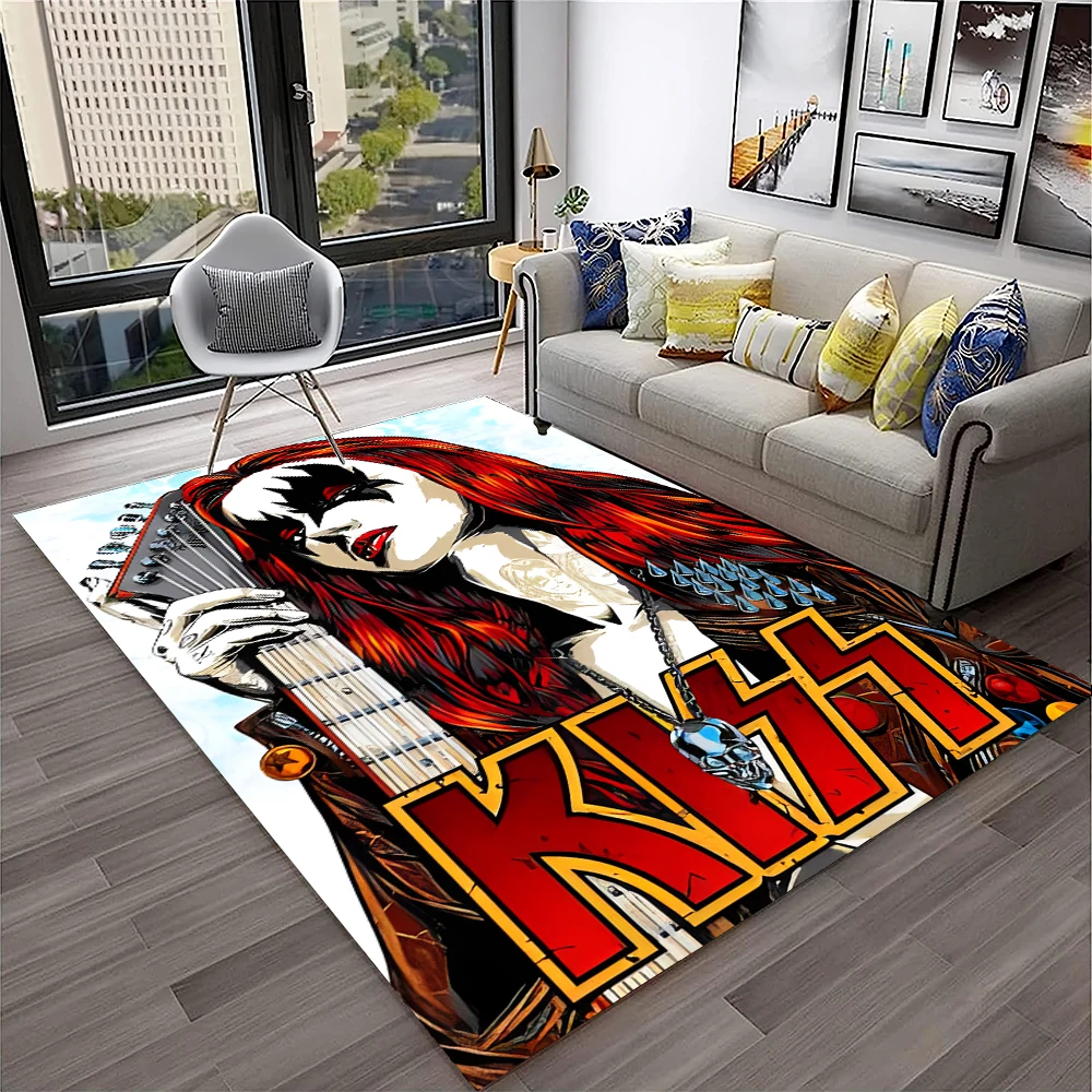 Retro KISS Rock Band Carpet Ru - Commercial Kitchen Non Slip Flooring ulasan dan harga