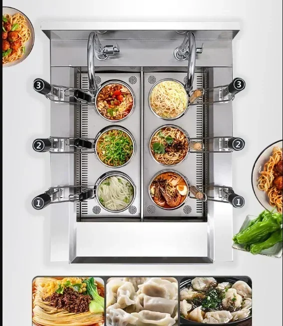 Auto-lift Pasta Cooker with 6  - Commercial Kitchen Boiler ulasan dan harga