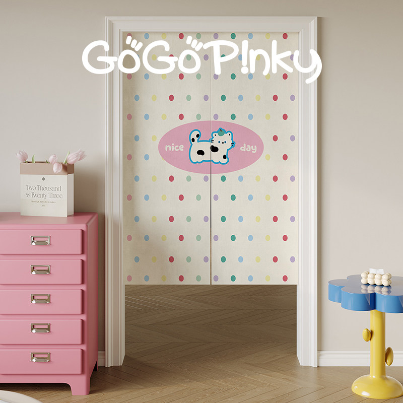 VIKAMA Pink Blue Grid Noren Do - Commercial Kitchen Ceiling ulasan dan harga