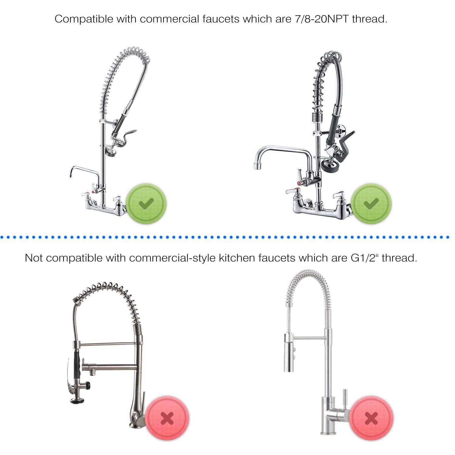 In stock Pre Rinse Sprayer Com - Commercial Kitchen Faucet ulasan dan harga