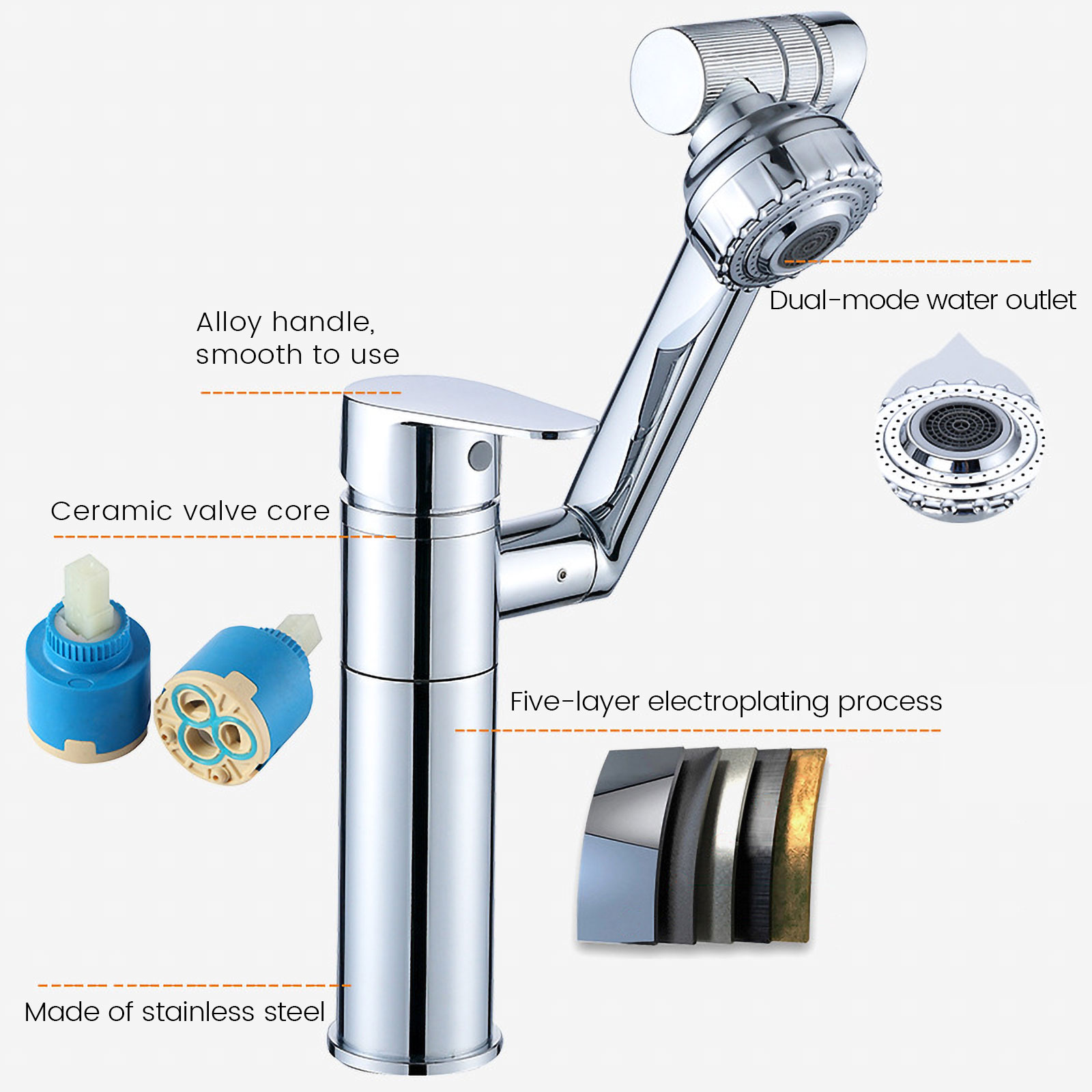 1080 Degree Basin Faucet Kitch - Commercial Kitchen Faucet ulasan dan harga