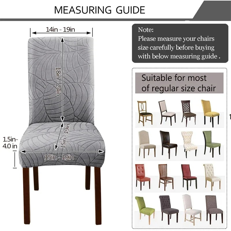 1/2/4/6pcs Leaf Jacquard Chair - Commercial Kitchen Bench ulasan dan harga