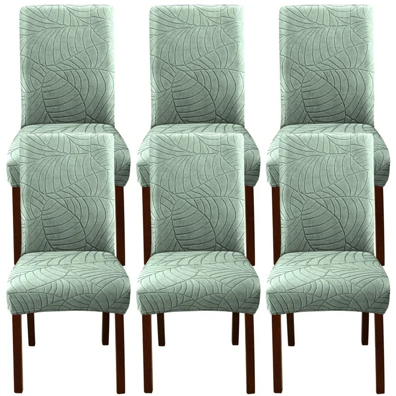 1/2/4/6pcs Leaf Jacquard Chair - Commercial Kitchen Bench ulasan dan harga